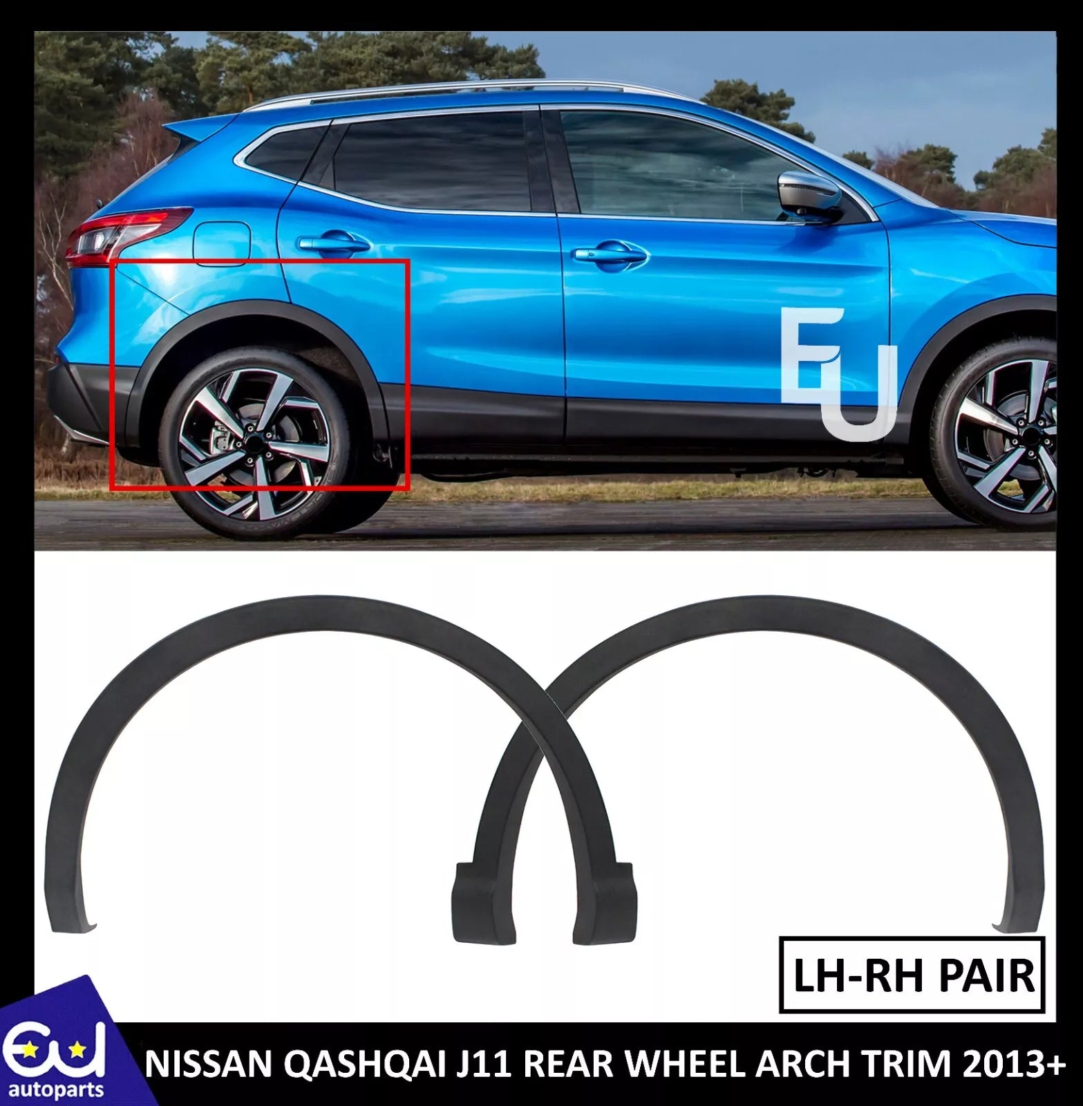 FOR NISSAN QASHQAI J11 REAR SET WING WHEEL ARCH TRIM DRIVER PASSENGER SIDE LH RH