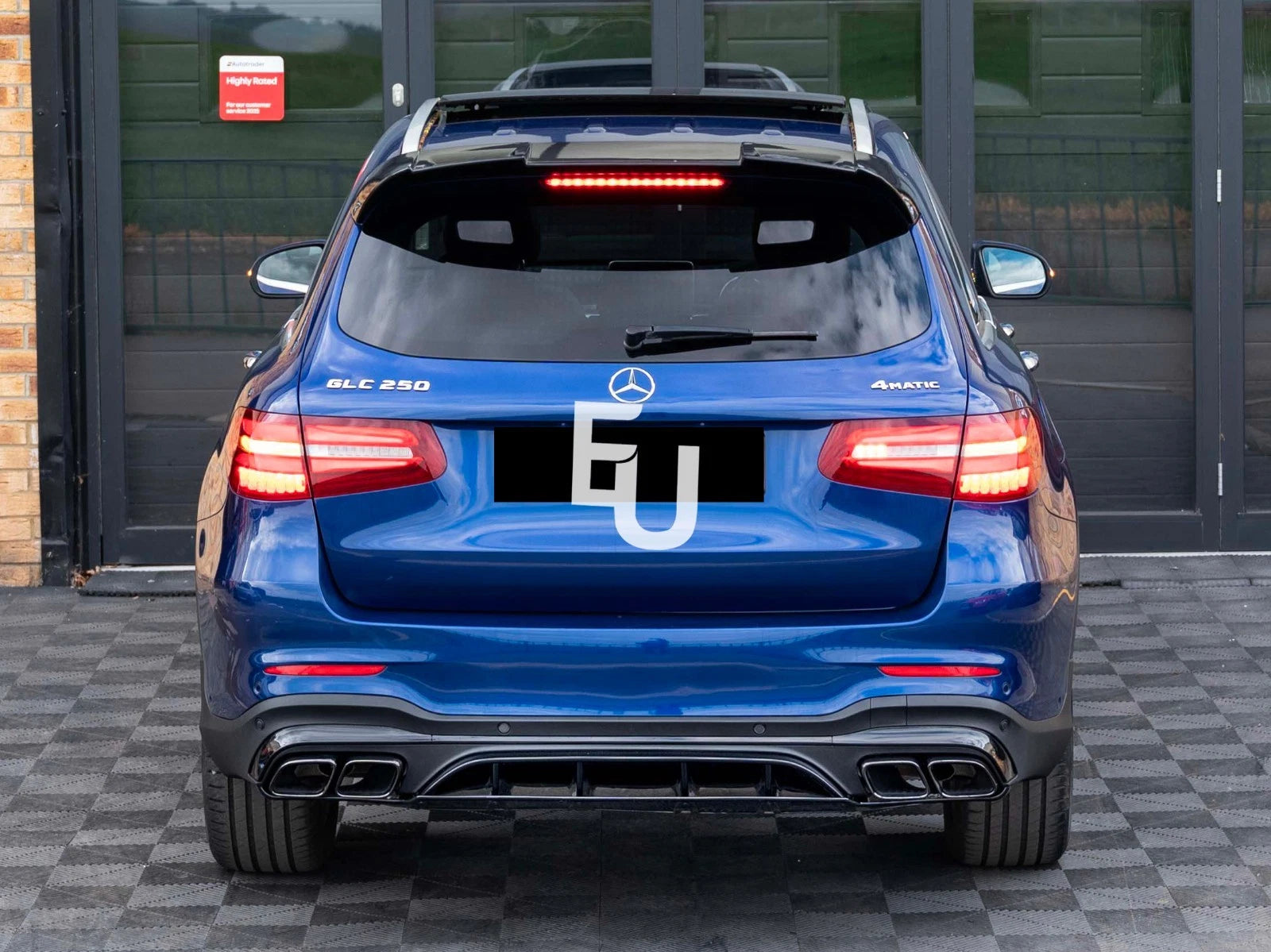 FOR MERCEDES GLC X253 SUV AMG GLC63 STYLE REAR DIFFUSER & TAILPIPES 2016-22