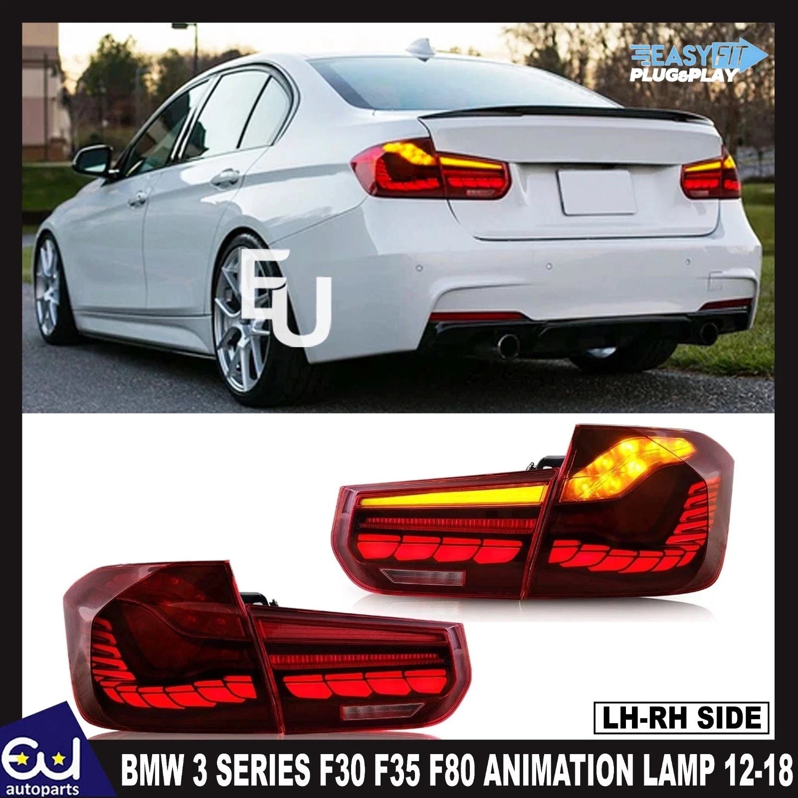 SEQUENTIAL LED GTS REAR TAIL LIGHT LIGHTS LAMP FOR BMW 3 SERIES F30 F80 M3 2012+