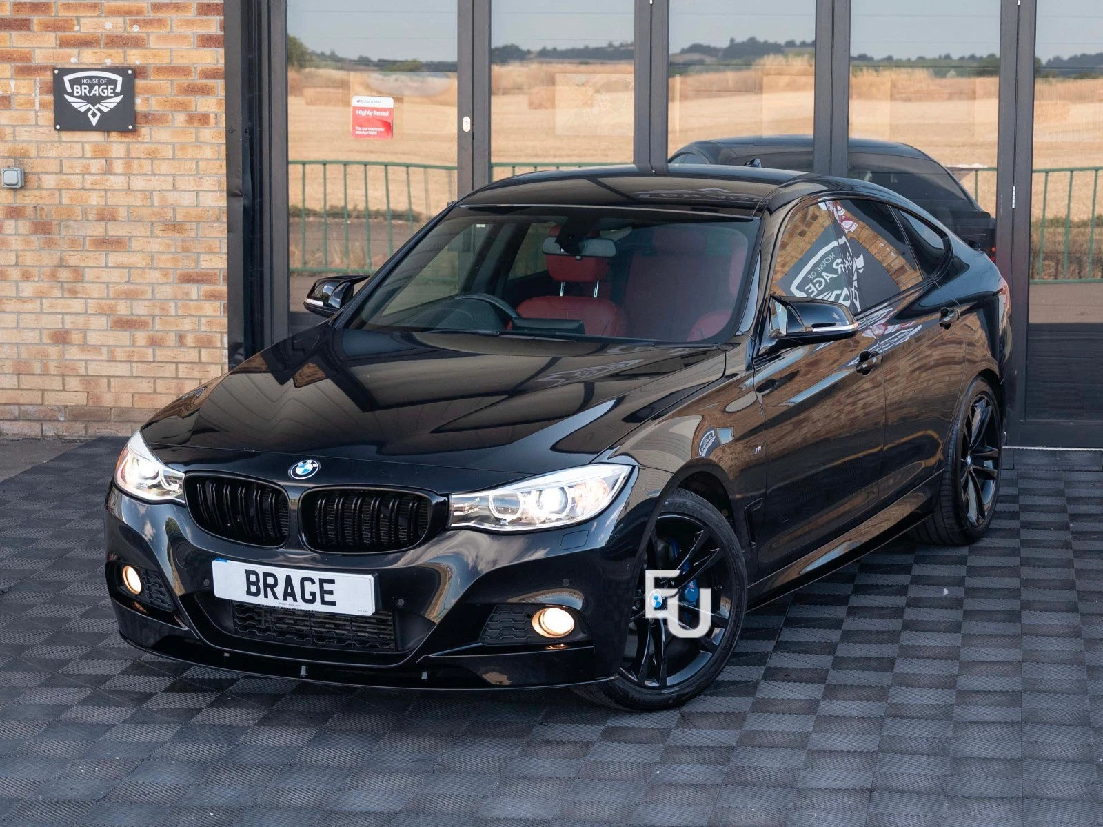FOR BMW F34 3 SERIES GT GRAN TURISMO GLOSS BLACK FRONT KIDNEY TWIN GRILL GRILLE