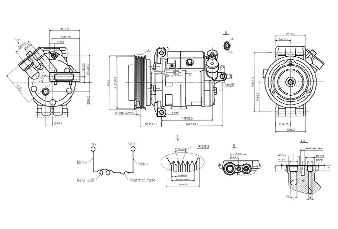 AIR CONDITIONING A/C COMPRESSOR FOR CHEVROLET CRUZE AVEO J300 T300 1.6 1.8 2009+