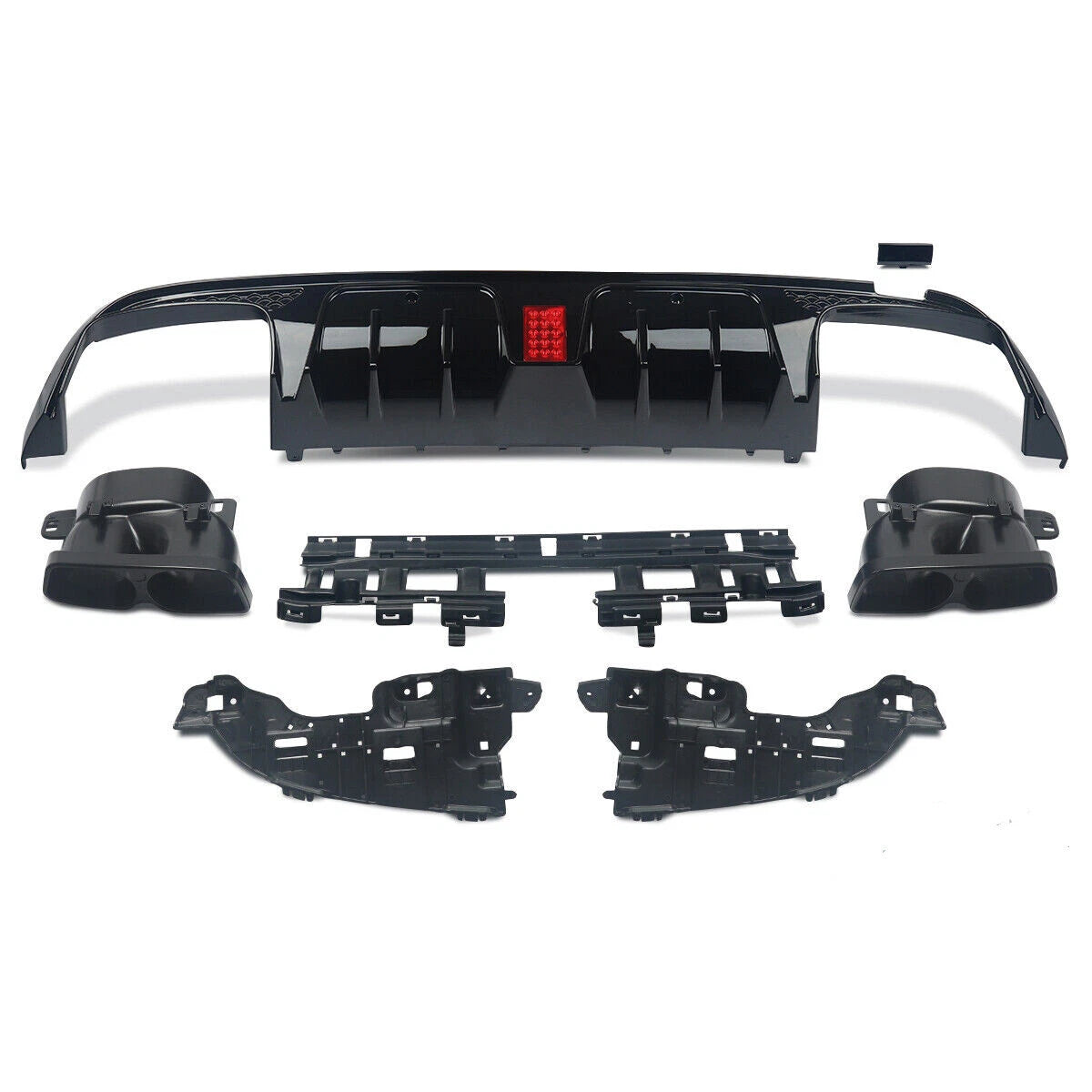 FOR MERCEDES BENZ C CLASS W205 AMG C63 REAR BUMPER DIFFUSER AMG F1 LIGTH STYLE