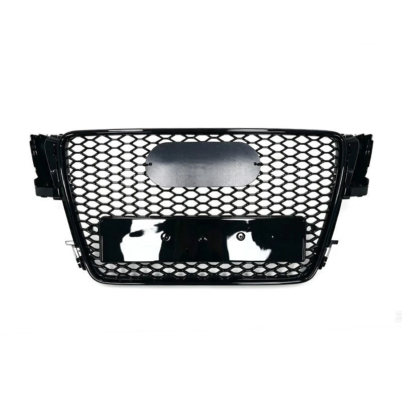 FOR AUDI A5 S5 8T RS STYLE GLOSS BLACK HONEYCOMB FRONT BUMPER GRILLE GRILL 07-11