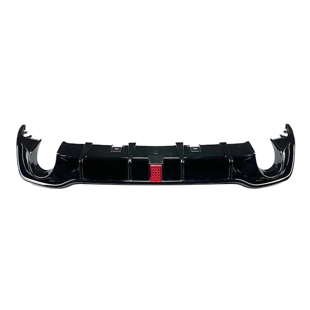 FOR VW GOLF MK8 GTI R-LINE REAR DIFFUSER WITH LED BRAKE LIGHT GLOSS BLACK 20-23