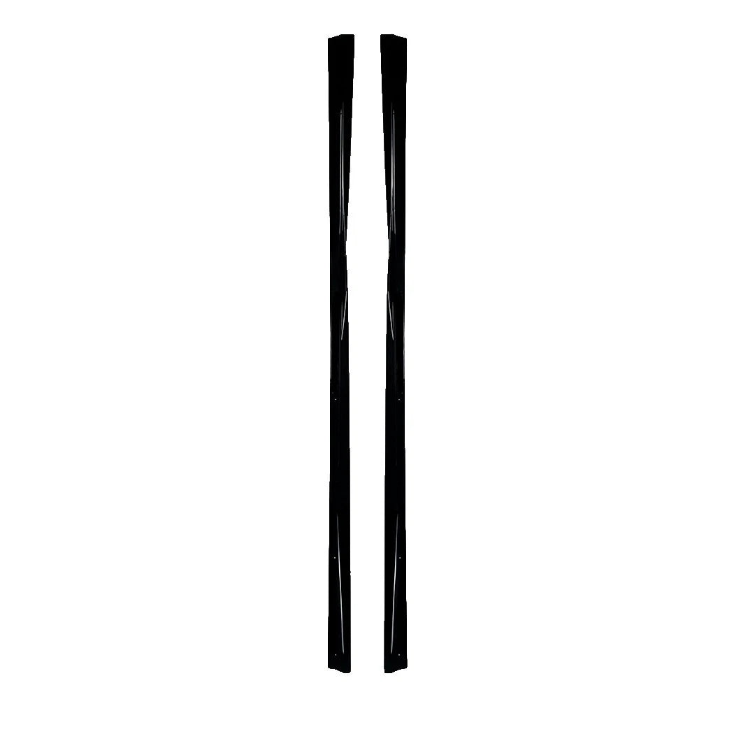 FOR MERCEDES E CLASS COUPE C207 SIDE SKIRT AMG EXTENSION BLADE 09-16 GLOSS BLACK