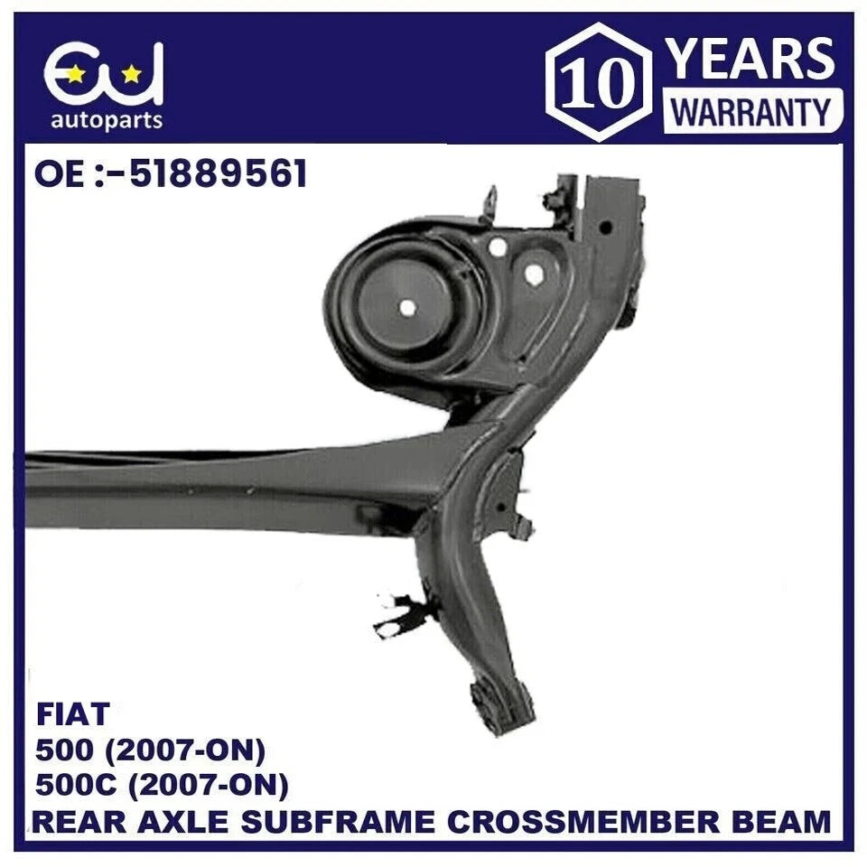 HEAVY DUTY REAR AXLE SUBFRAME FOR FORD KA 08-16 FIAT 500 4MM THICKER METAL