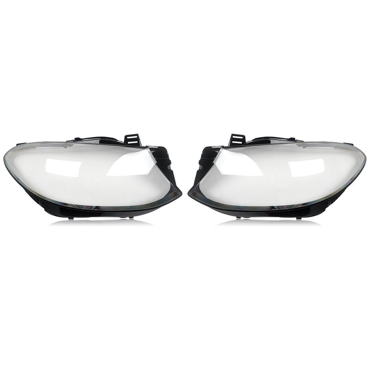 PAIR HEADLIGHT LENS HEADLAMP COVER FOR MERCEDES-BENZ GLE CLASS W166 2015-2019