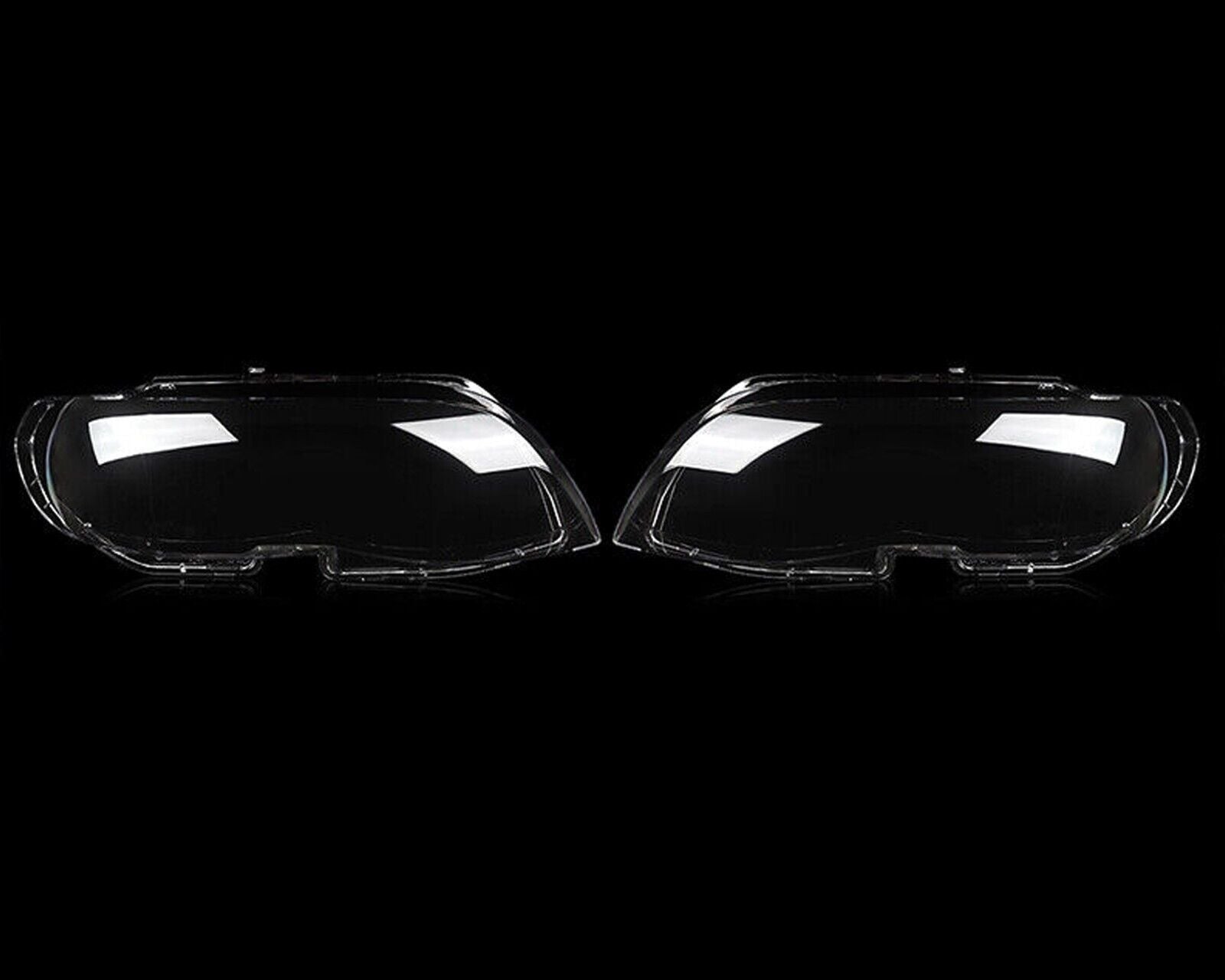 FOR BMW X5 E53 LCI 2004-2006 PAIR SIDE HEADLIGHT LENS COVER HEADLAMP SHELL