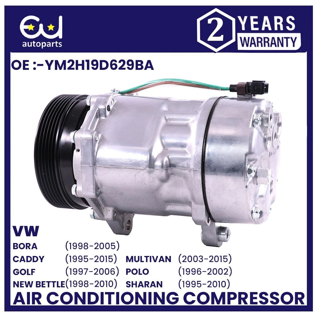 AIR CON AC COMPRESSOR PUMP FOR VW GOLF IV BORA 1J POLO 6V SHARAN TRANSPORTER