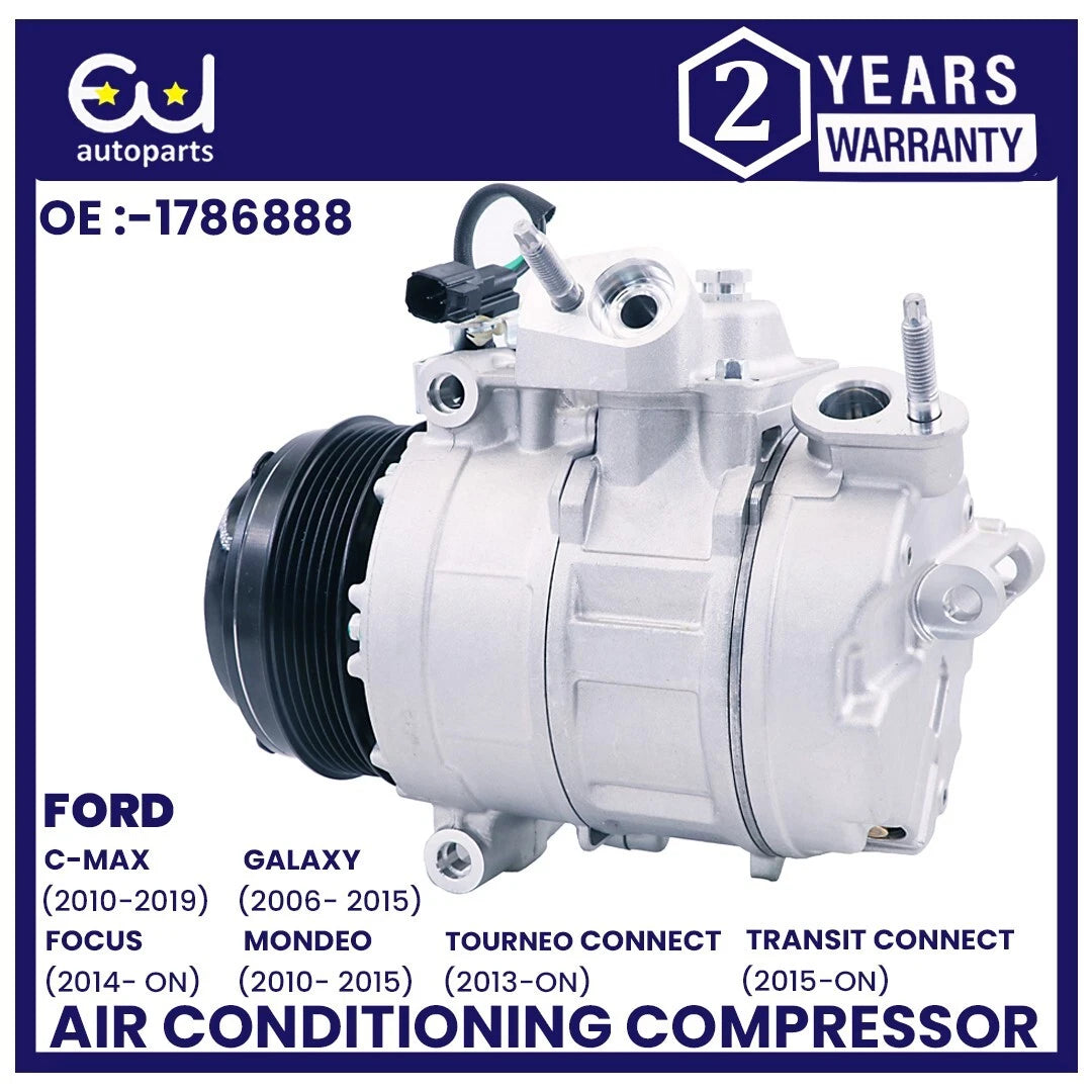 AIR CON AC COMPRESSOR FOR FORD FOCUS MK3 C-MAX GALAXY MK2 MONDEO TRANSIT CONNECT