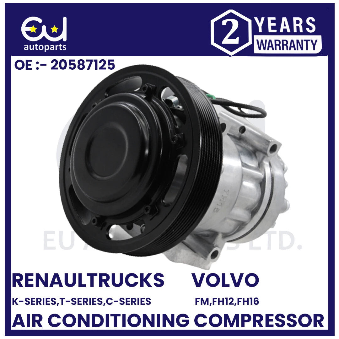 AIR CON AC COMPRESSOR PUMP FOR RVI C-SERIES K-SERIES T-SERIES VOLVO FM FH12 FH16