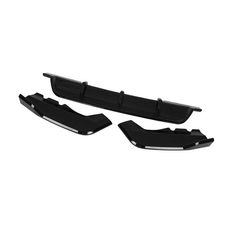 REAR BUMPER DIFFUSER SPOILER LIP FOR BMW X1 F48 2016-2022 M SPORT GLOSS BLACK