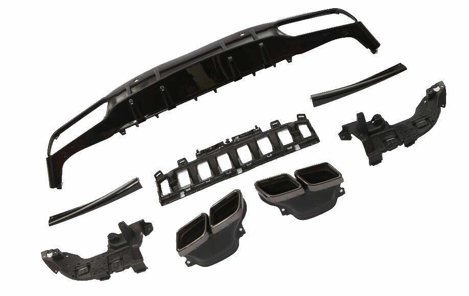 FOR MERCEDES C CLASS A205 C205 COUPE AMG C63 STYLE REAR DIFFUSER FACELIFT 2019+