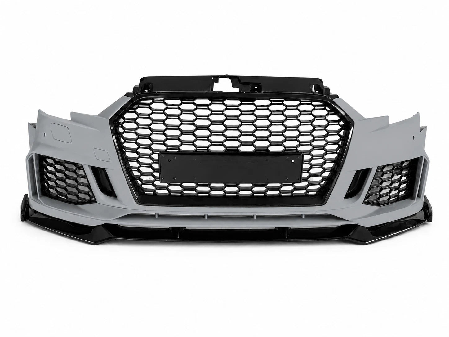 FRONT BUMPER RS3 STYLE LOOK CONVERSION FOR AUDI A3 SEDAN 8V 2016-2020 W/SPLITTER