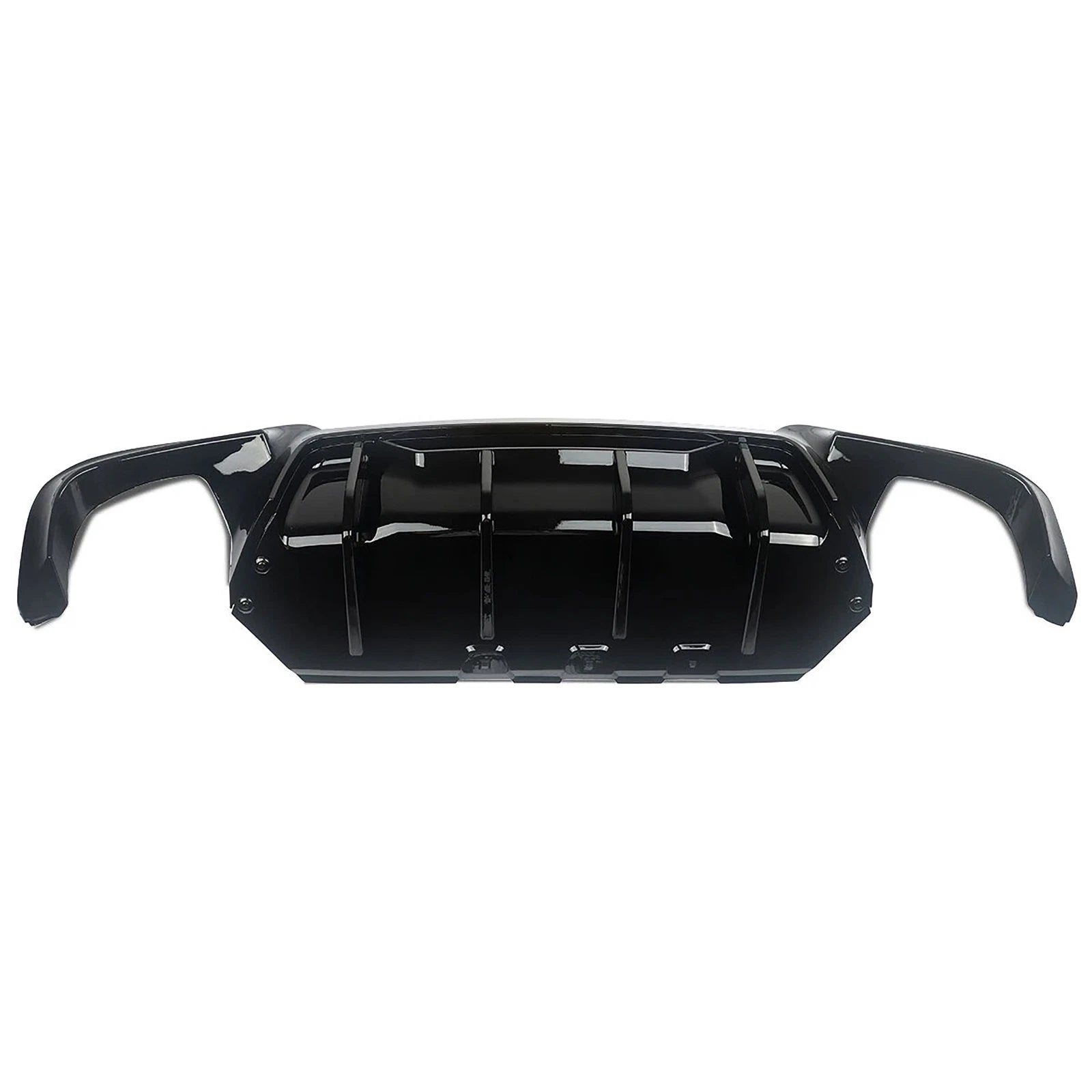 FOR BMW 5 SERIES F10 REAR BUMPER DIFFUSER MSPORT SPLITTER VALANCE GLOSS BLACK