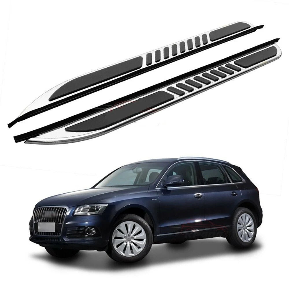 MONSOON STYLE SIDE STEPS RUNNING BOARD FOR AUDI Q5 2009-2016 NEW ALUMINIUM