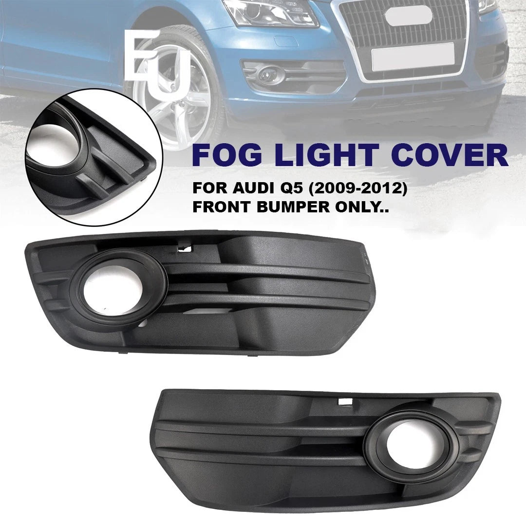 2PCS PAIR FRONT BUMPER GRILL FOG LIGHT LAMP COVERS TRIM FOR AUDI Q5 2008-2011