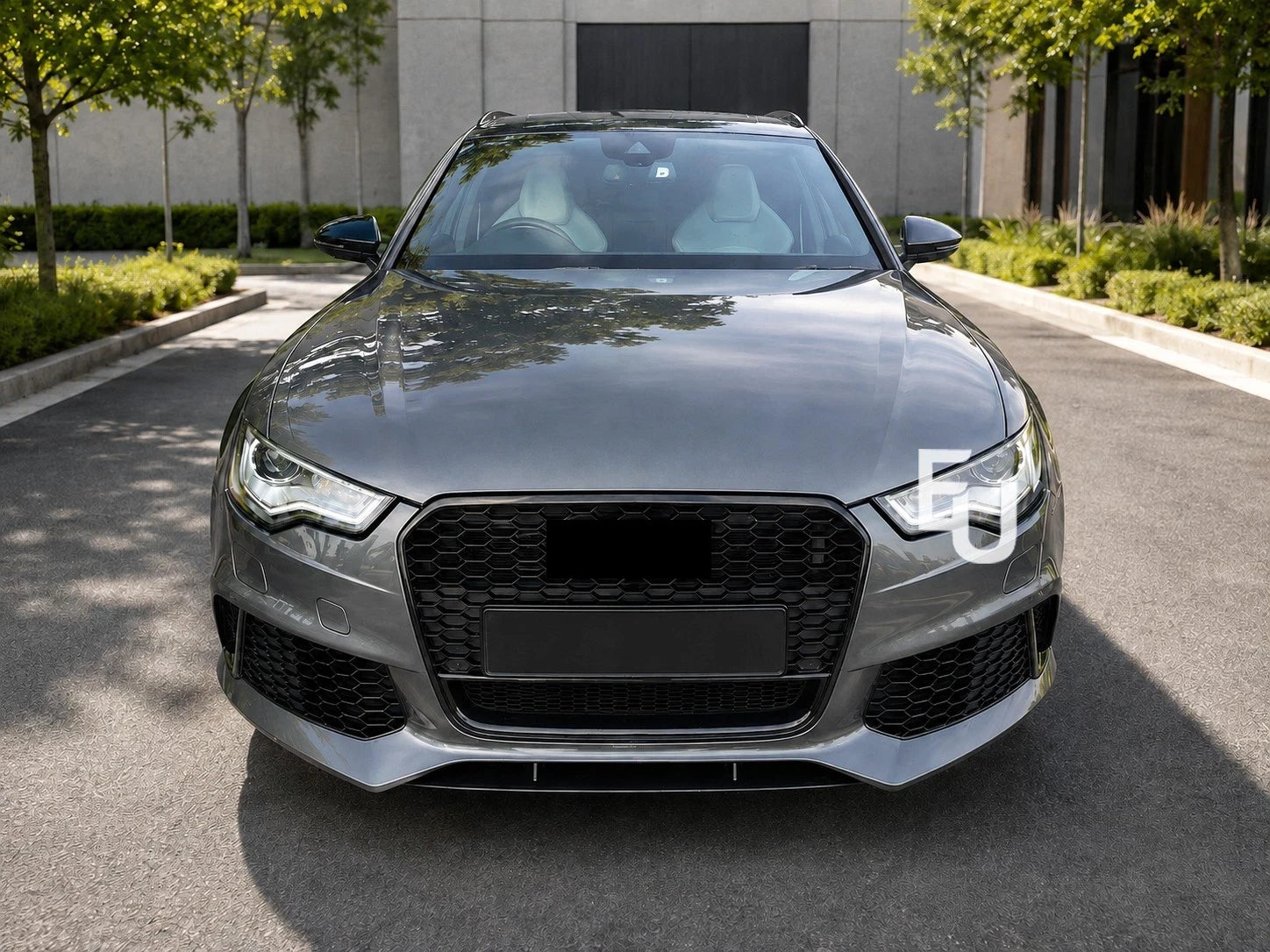 FOR AUDI A6 C7 4G RS6 STYLE GLOSS BLACK HONEYCOMB BUMPER GRILLE GRILL 2011-2015