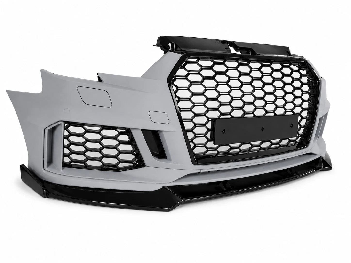 FRONT BUMPER RS3 STYLE LOOK CONVERSION FOR AUDI A3 SEDAN 8V 2016-2020 W/SPLITTER