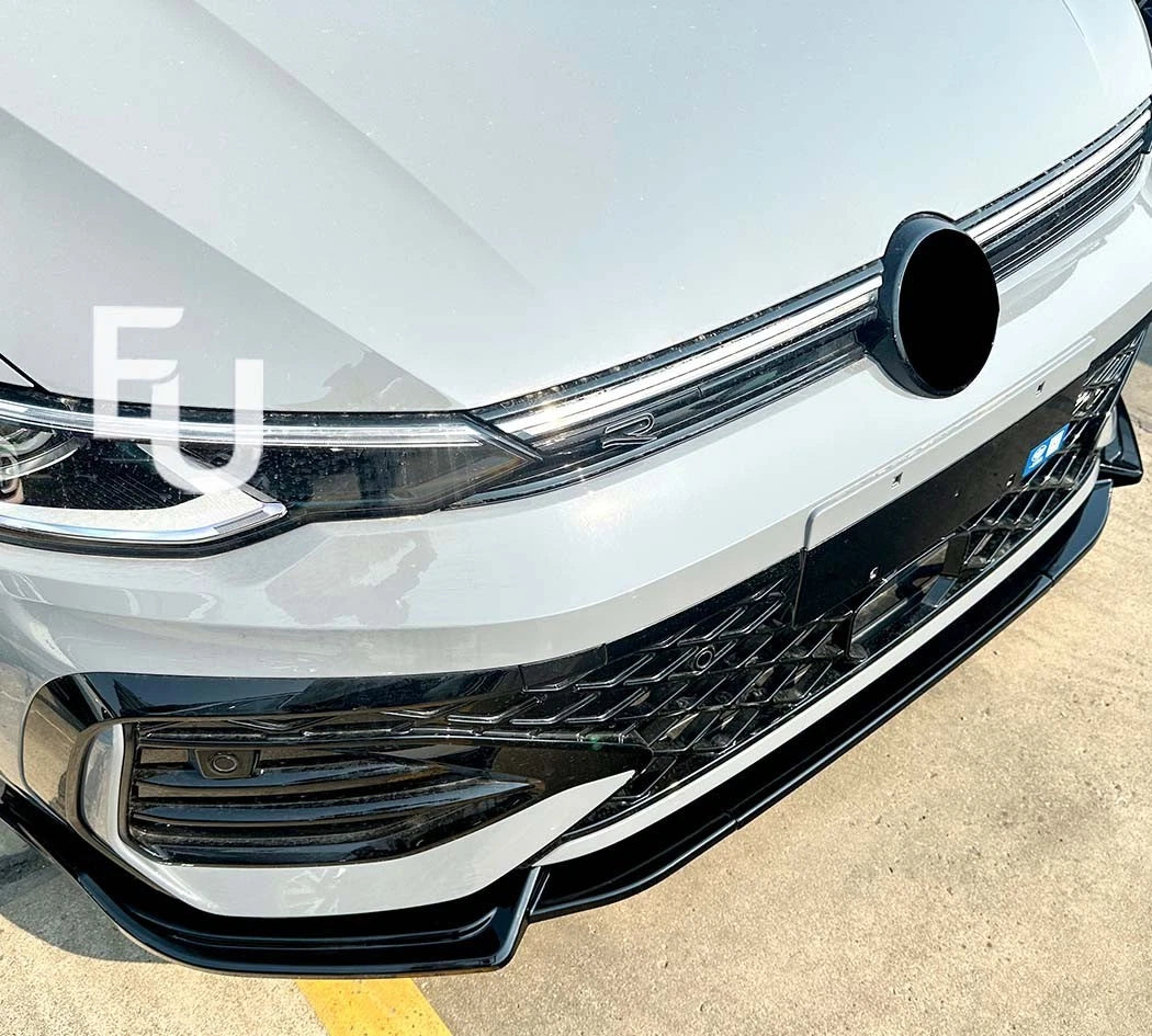 FOR VW GOLF MK8.5 GTI GTD R LINE FRONT SPLITTER SPOLER LIP KIT GLOSS BLK 2024+