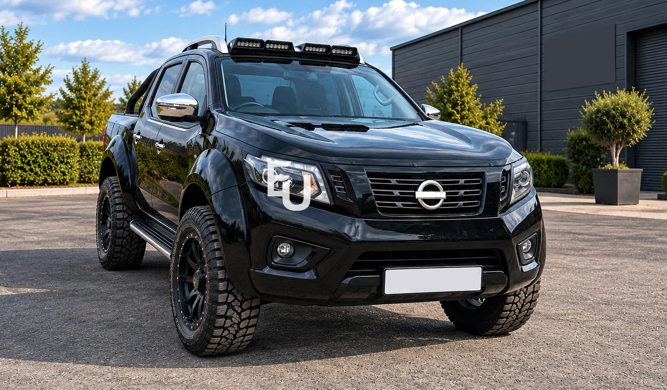 ROOF LIGHT BAR DRL LED LIGHTS GLOSS BLACK FOR NISSAN NAVARA NP300 D23 2015-2025