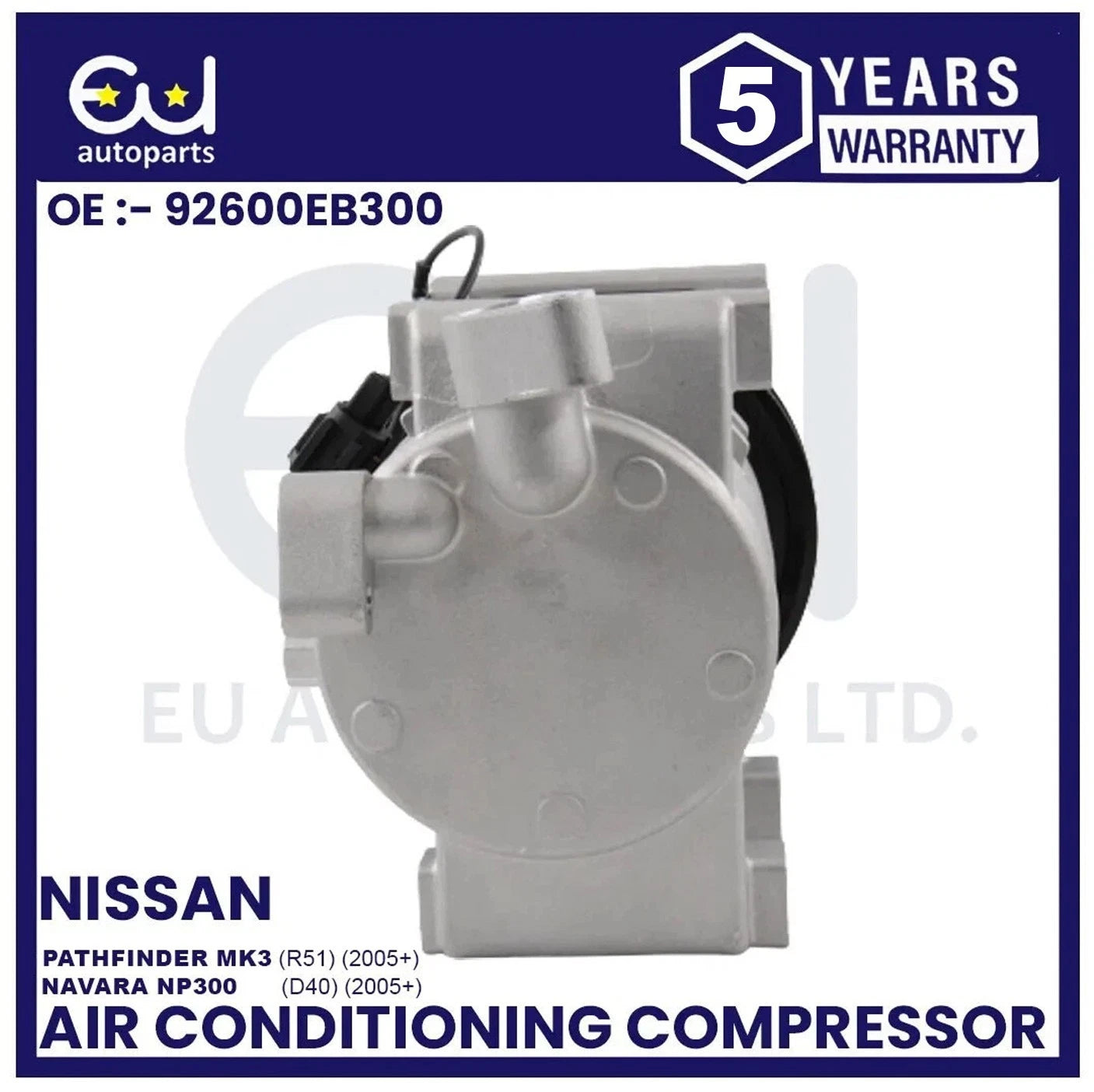 AIR CON A/C COMPRESSOR PUMP FOR NISSAN NAVARA NP300 PATHFINDER MK3 R51 2.5 dCi