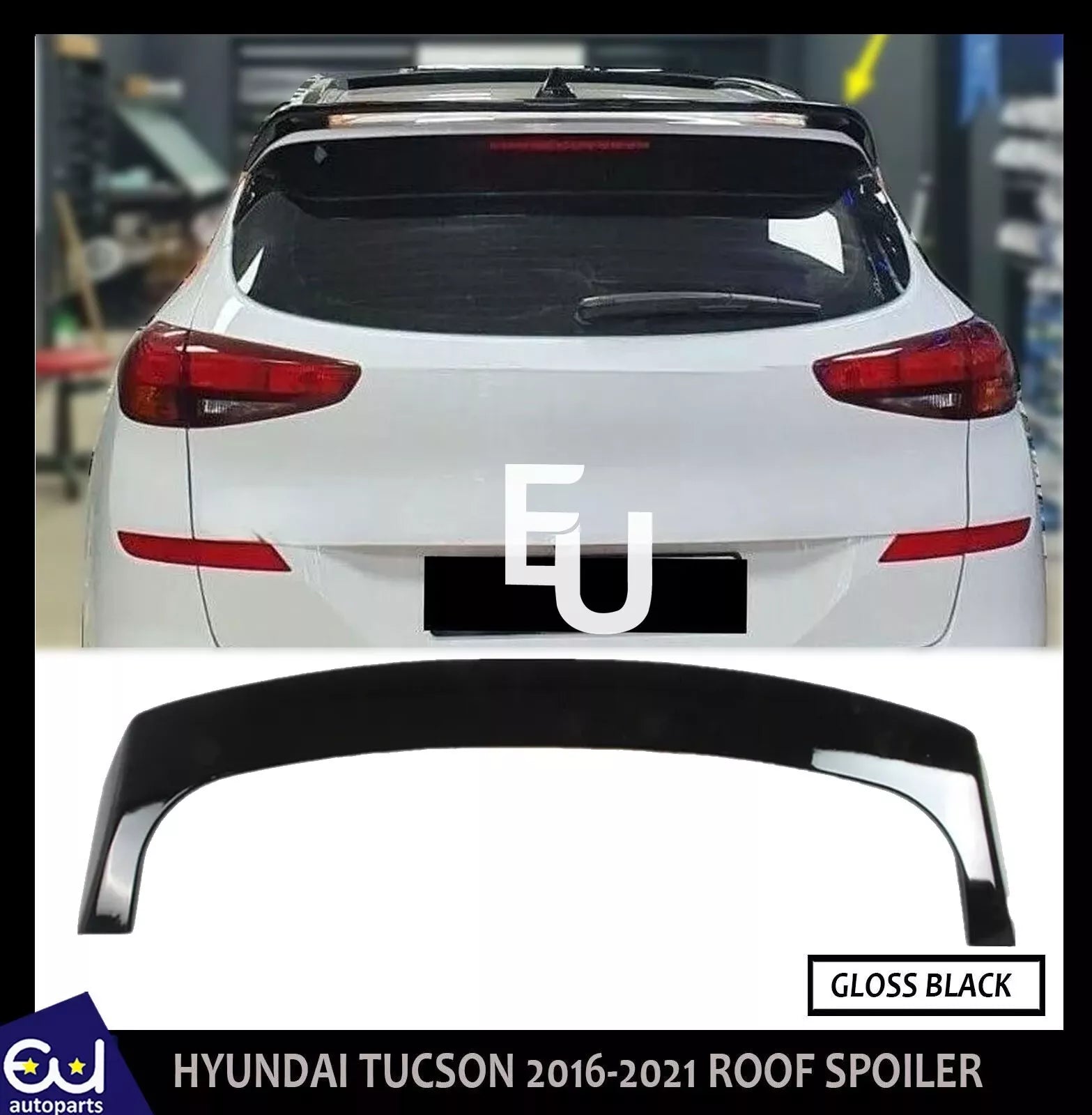 FOR HYUNDAI TUCSON REAR TAILGATE TRUNK ROOF BOOT SPOILER LIP WING 16-2021 GLOSS