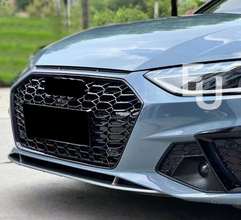 FOR AUDI A4 S4 B9.5 GRILLE GRILL RS4 STYLE HONEYCOMB RADIATOR BUMPER GLOSS 20-25