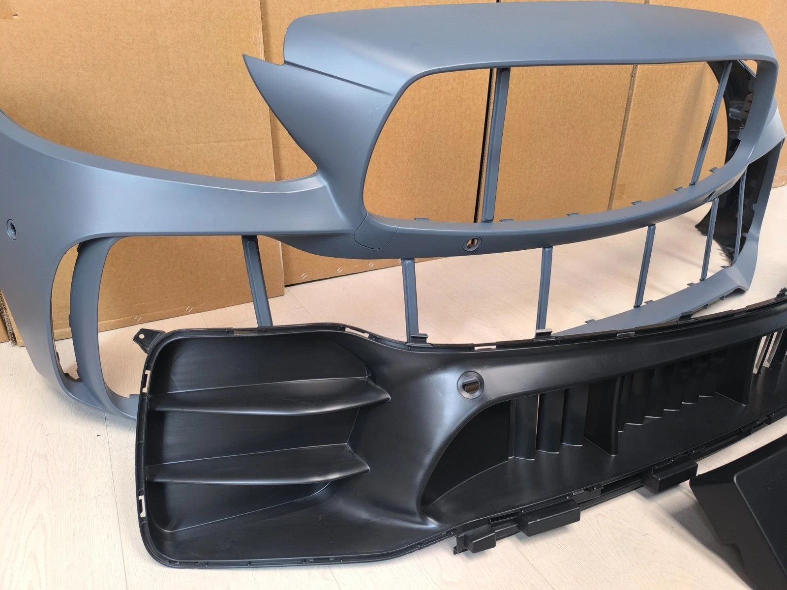 FOR MERCEDES C-CLASS W205 C205 A205 S205 15-22 GT-R LOOK CONVERSION FRONT BUMPER