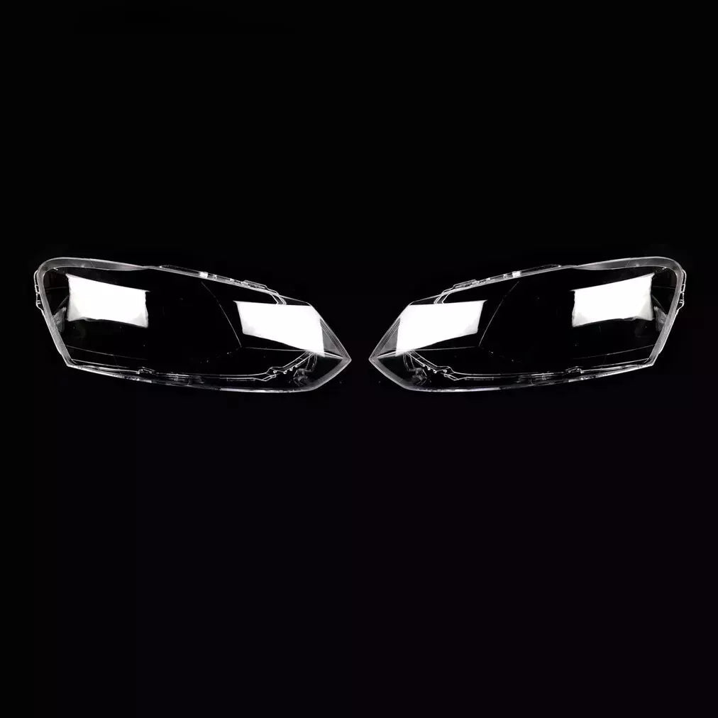 LEFT RIGHT SIDE PAIR HEADLIGHT LENS COVER LAMP FOR VOLKSWAGEN POLO MK5 2010-2017