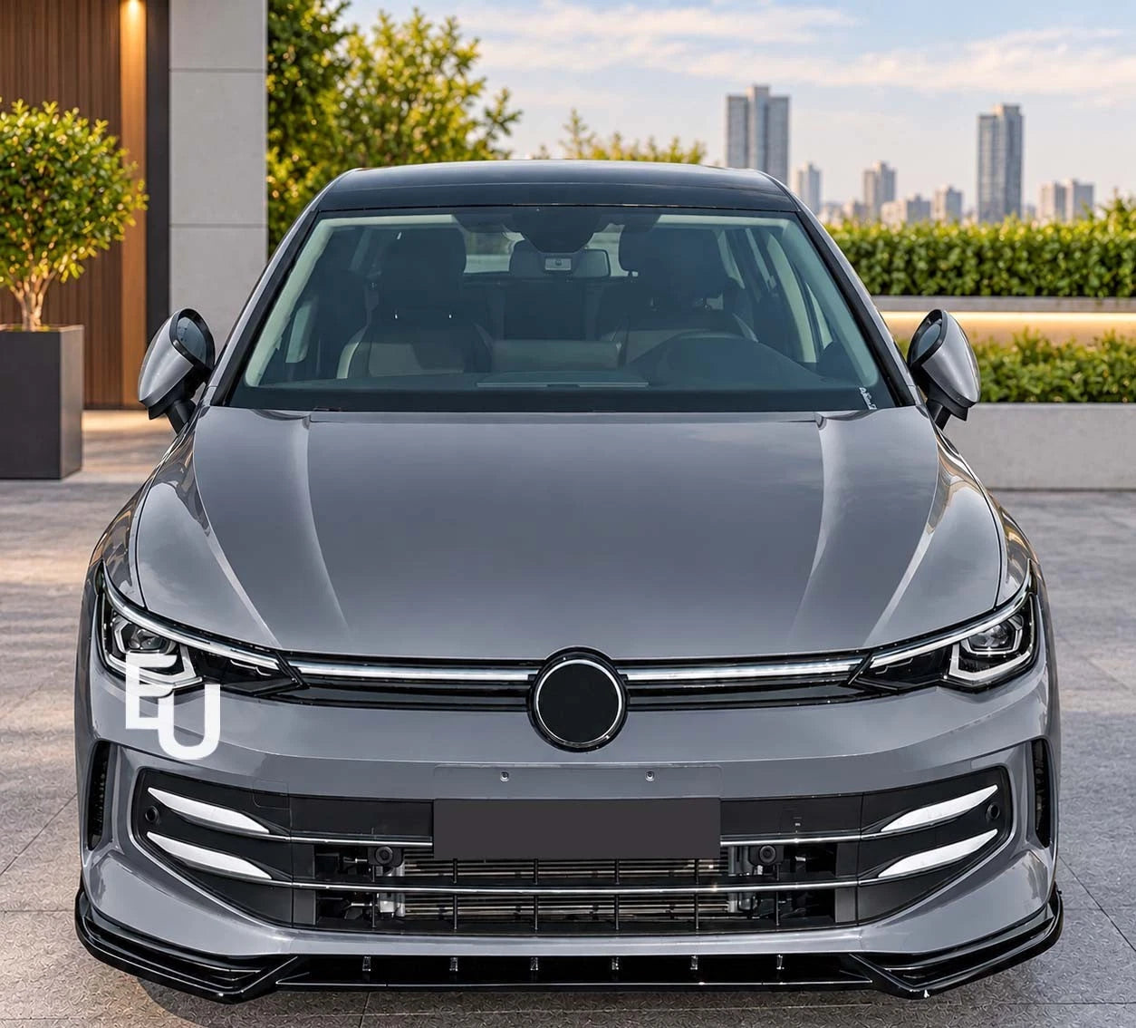 FOR VW GOLF MK8.5 SE STANDARD LCI FRONT SPLITTER SPOLER LIP KIT GLOSS BLK 2024+