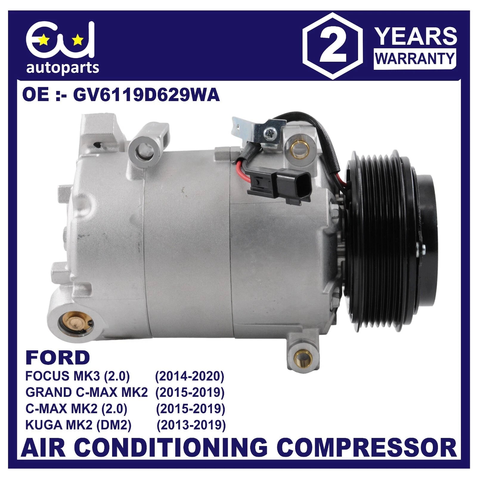 AIR CON AC COMPRESSOR FOR FORD FOCUS MK3 KUGA GRAND C-MAX MK3 14-ON 2.0 2034564