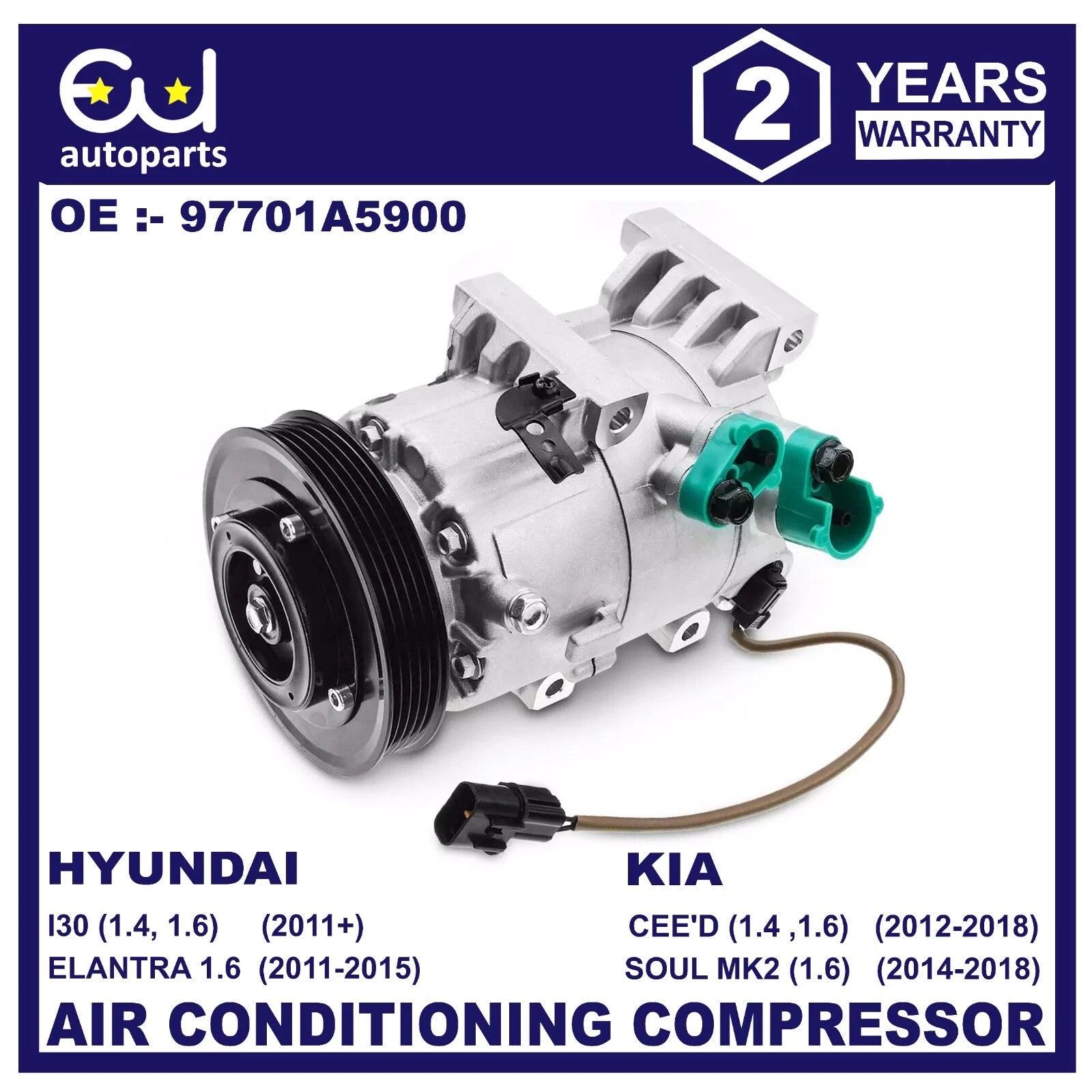 AIR CONDITIONING COMPRESSOR FOR HYUNDAI ELANTRA I30 KIA PRO CEED SOUL 1.4 1.6