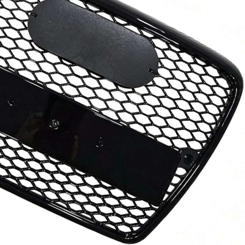 FRONT HONEYCOMB GRILL RS6 STYLE GRILLE GLOSS BLACK FOR AUDI A6 2004-2011