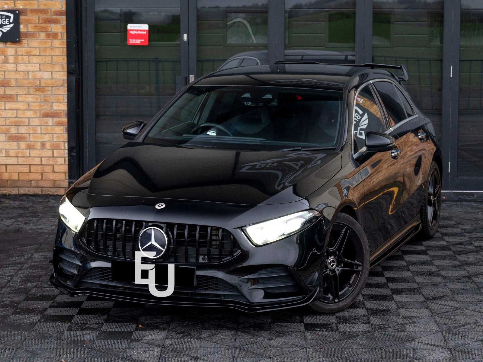 FOR MERCEDES A CLASS W177 AMG45 FRONT BUMPER SPLITTER AERO KIT FRONT CANARDS 19+