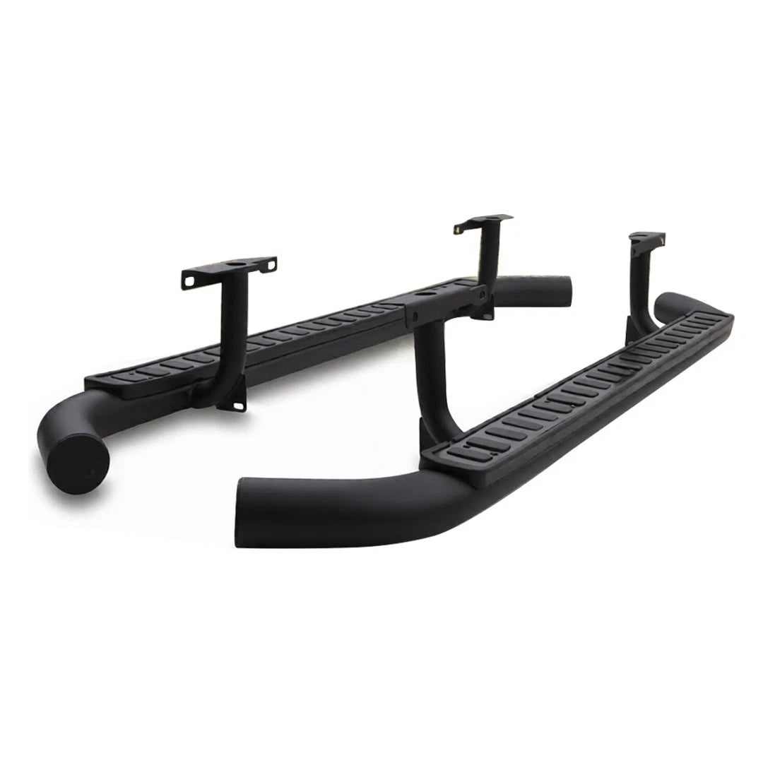 FOR LAND ROVER DEFENDER 110 L316 SIDE STEPS RUNNING BOARD BLACK FIRE & ICE STYLE