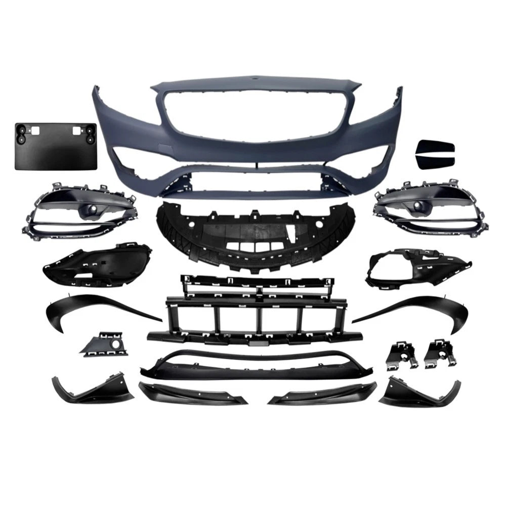 FOR MERCEDES A CLASS W176 A45 STYLE FULL FRONT BUMPER AERO GRILL BODYKIT 2012-18