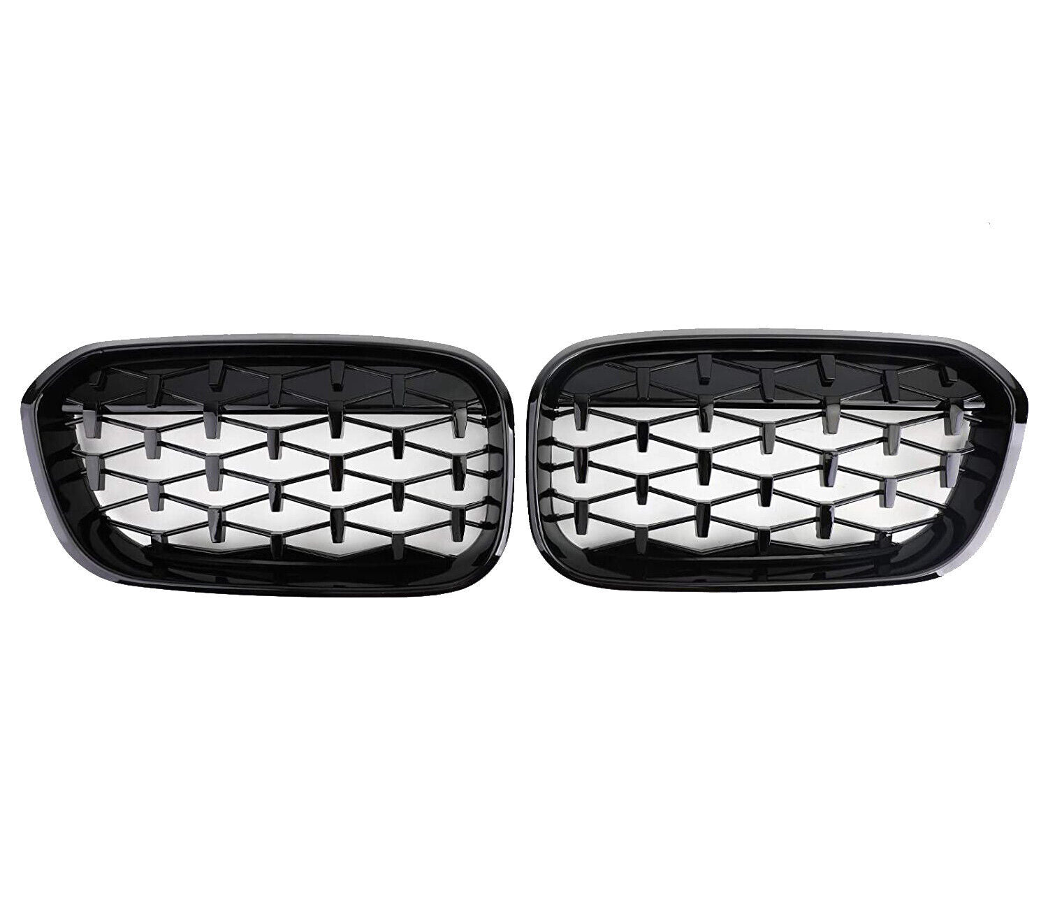 FOR BMW F20 F21 1 SERIES DIAMOND BLACK FRONT KIDNEY GRILLE GRILL 15-19 FACELIFT