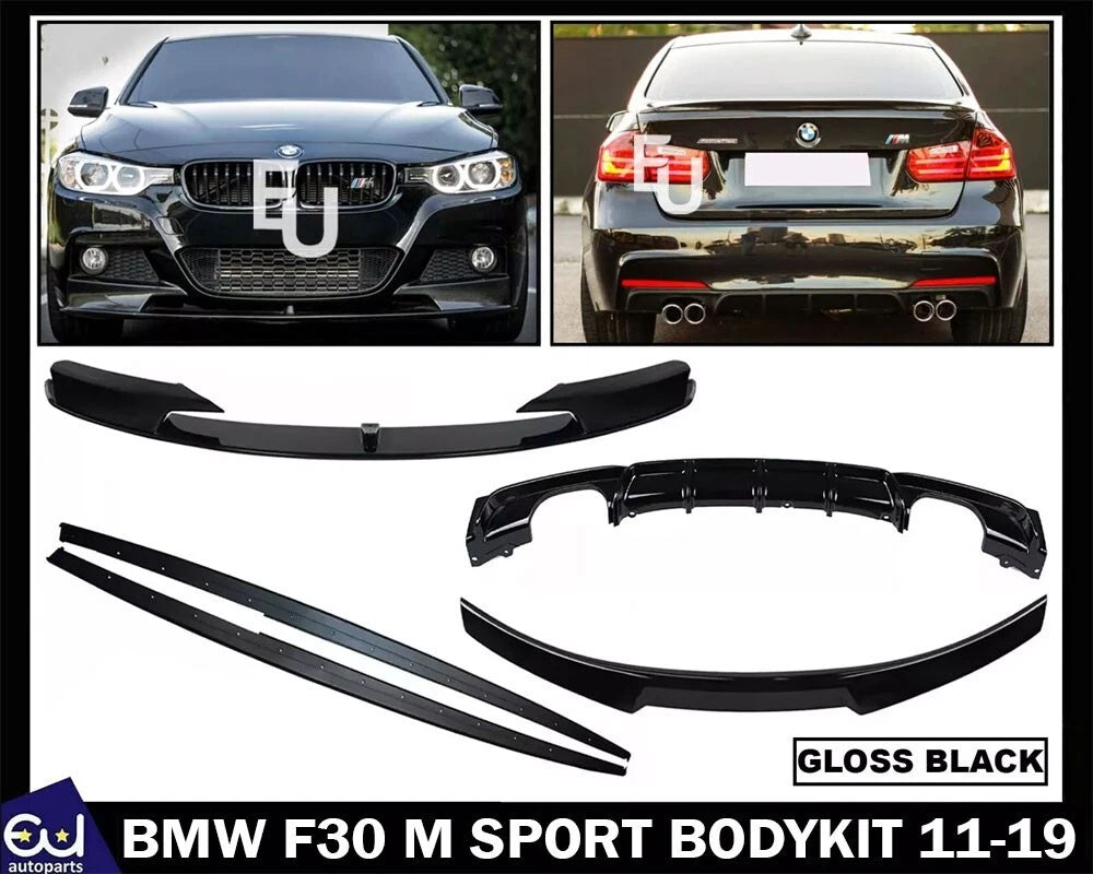 REAR DIFFUSER SPOILER SKIRT FOR BMW F30 M SPORT BODY KIT BODYKIT FRONT SPLITER