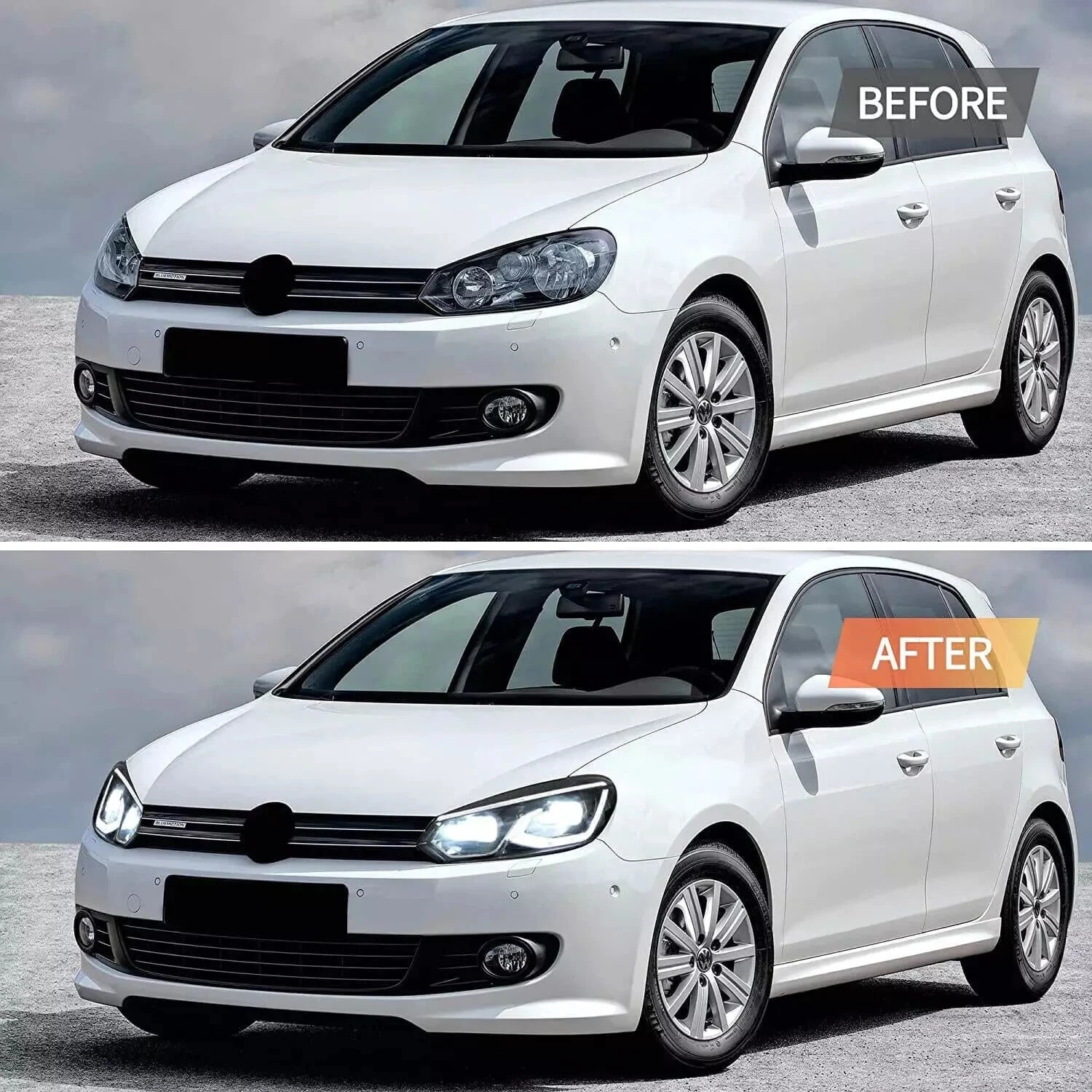 DYNAMIC SEQUENTIAL LED PROJECTOR HEAD LIGHT LIGHTS LAMP FOR VW GOLF 6 MK6 2008+