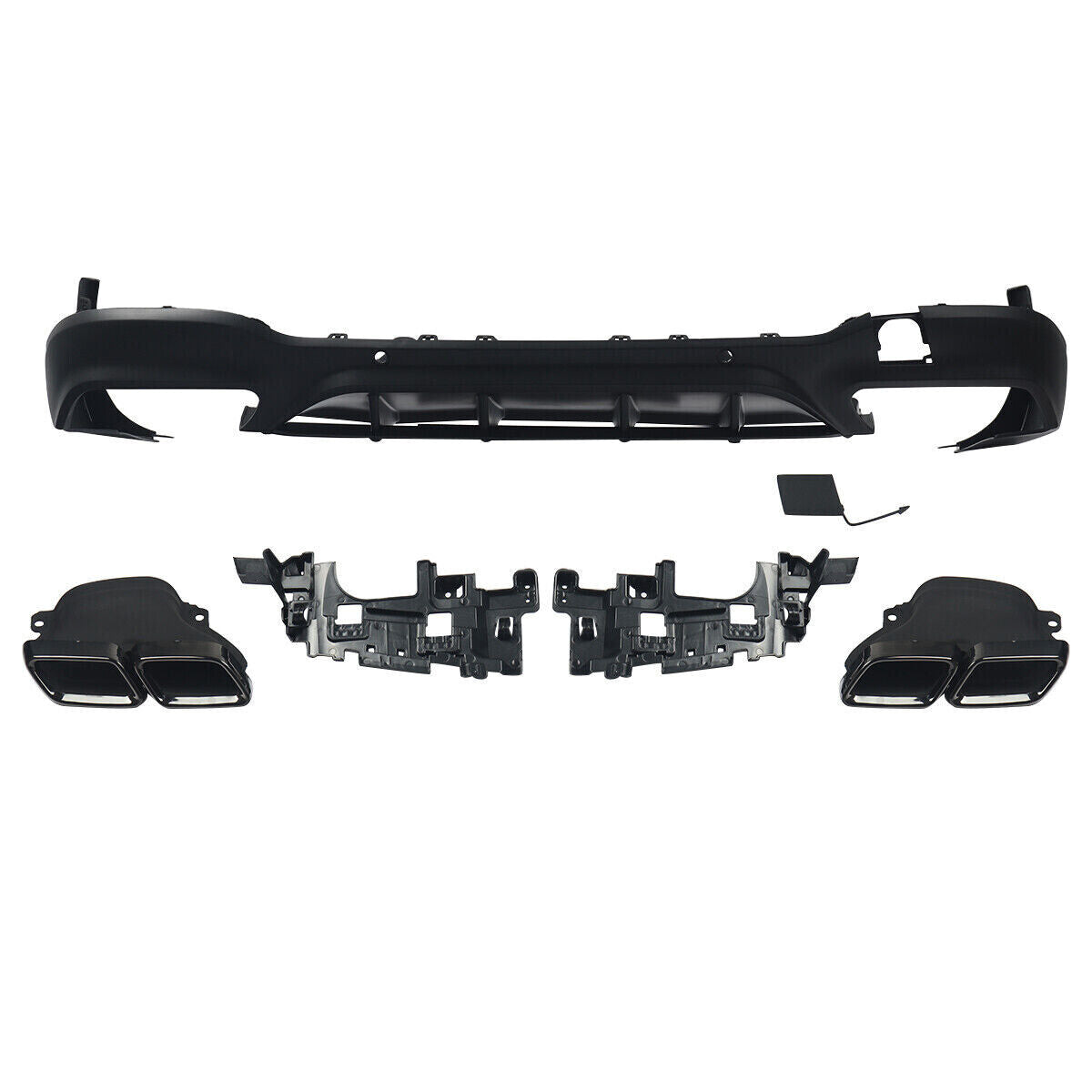 FOR MERCEDES GLC CLASS X253 GLC63 AMG STYLE REAR DIFFUSER & TAIL PIPES 16-19