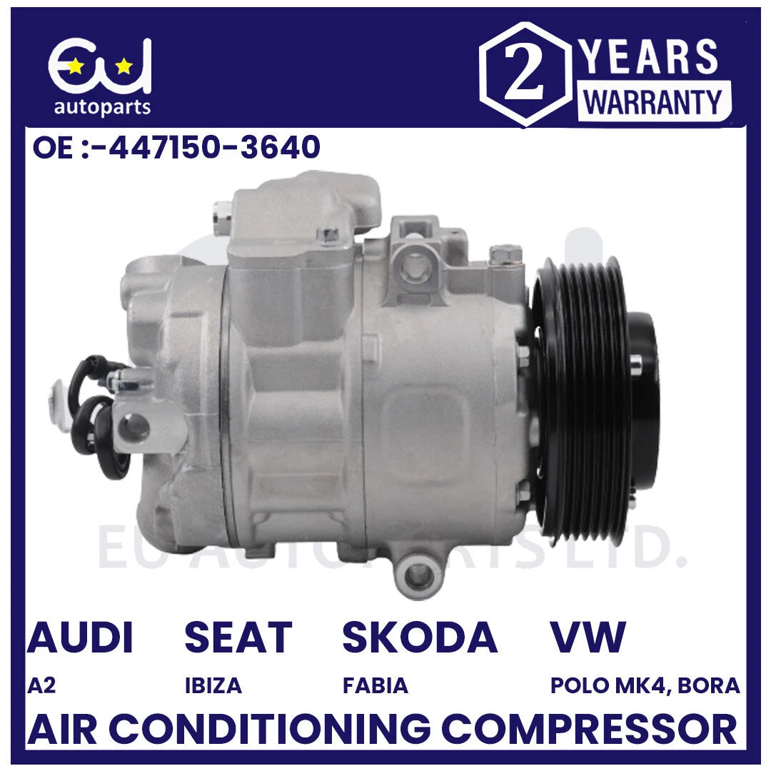 AIR CON AC COMPRESSOR FOR AUDI A2 TT SEAT IBIZA MK3 MK4 TOLEDO OCTAVIA MK2 RAPID