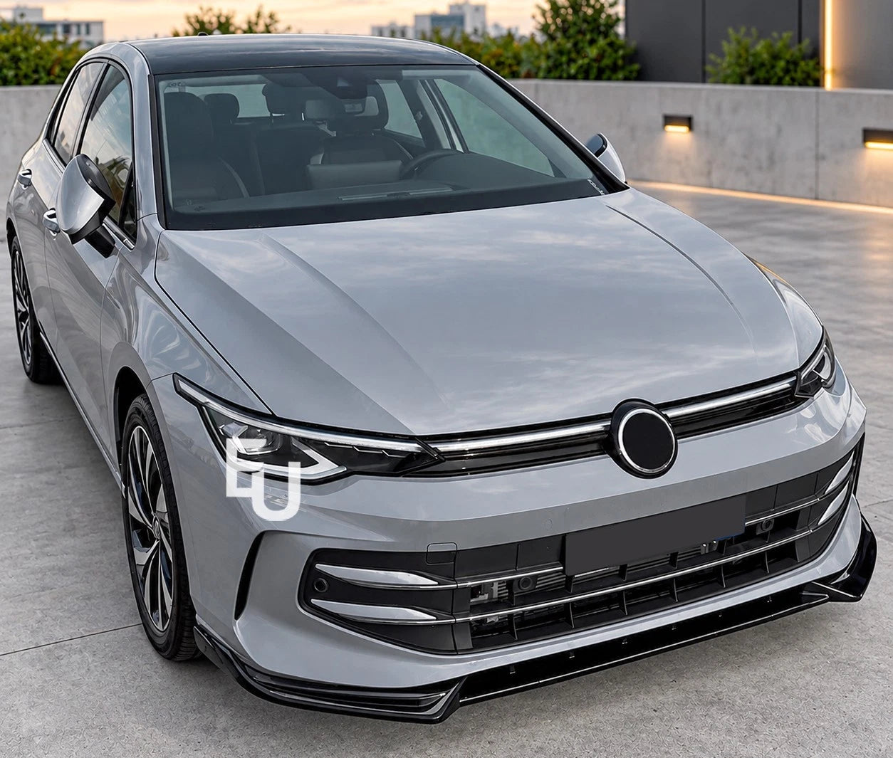 FOR VW GOLF MK8.5 SE STANDARD LCI FRONT SPLITTER SPOLER LIP KIT GLOSS BLK 2024+