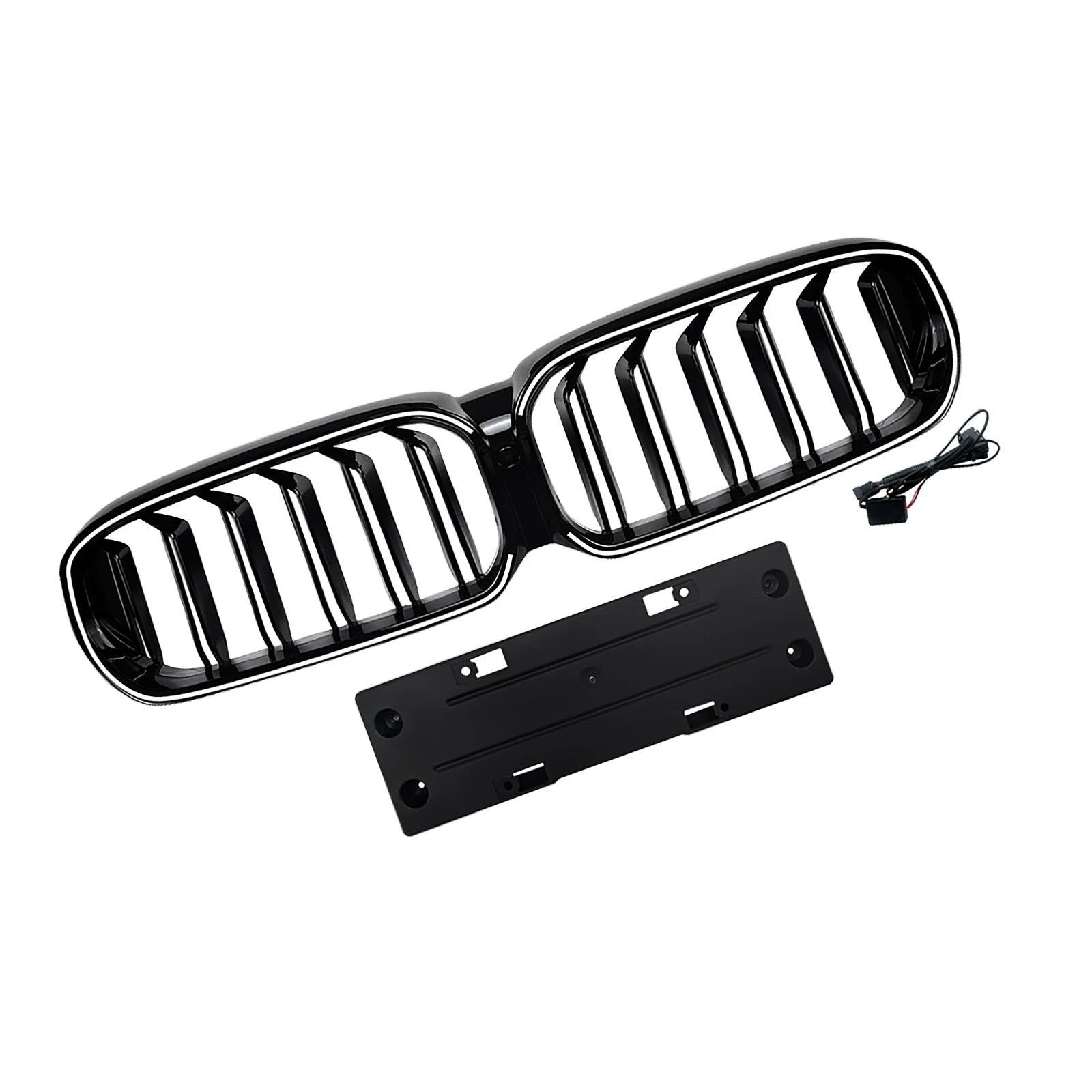 FOR BMW 5 SERIES G30 G31 FACELIFT SPORT KIDNEY LED GRILLE GRILL & LICENCE PLATE