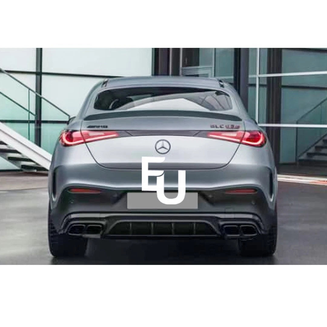 FOR MERCEDES BENZ GLC COUPE C254 AMG LINE GLC63 COUPE DIFFUSER WITH TAILPIPE 23+