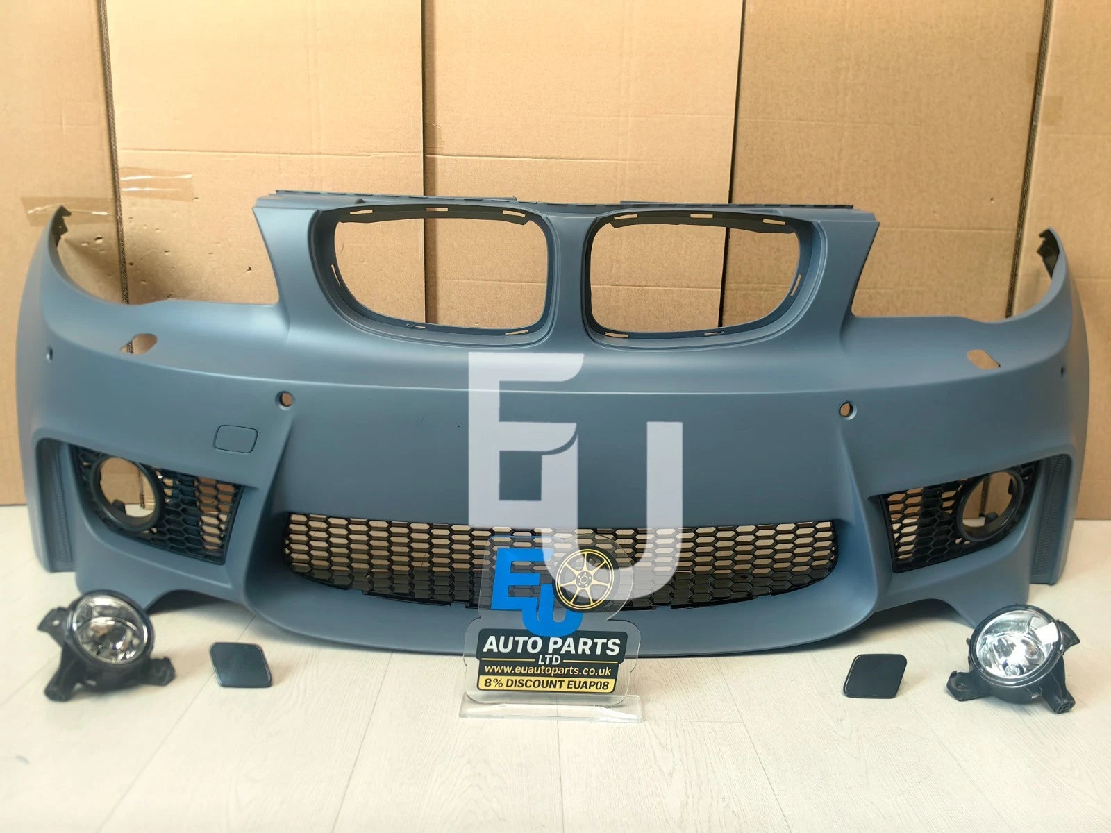 1M STYLE FRONT BUMPER WITH FRONT SPLITTER FOR BMW 1 SERIES E81 E82 E87 E88 08-11