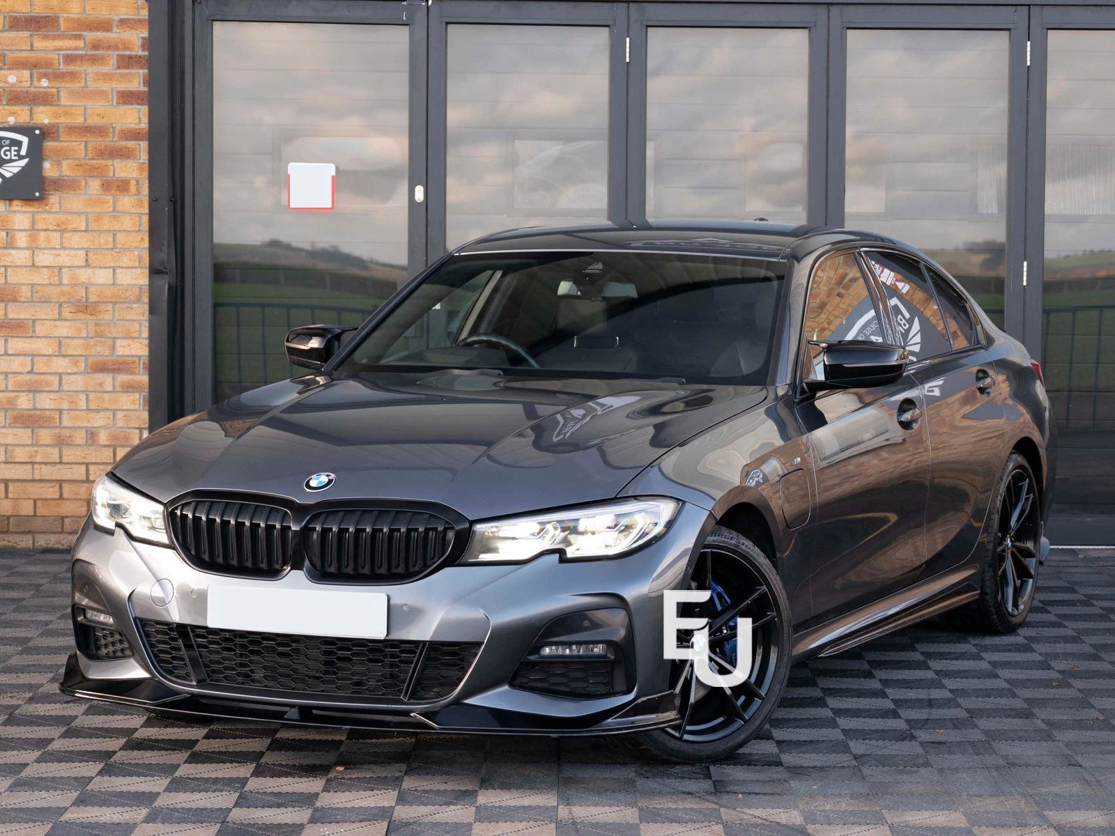 FOR BMW 3 SERIES G20 G21 AC STYLE FRONT SPLITTER LIP SPOILER GLOSS BLACK 2018-21