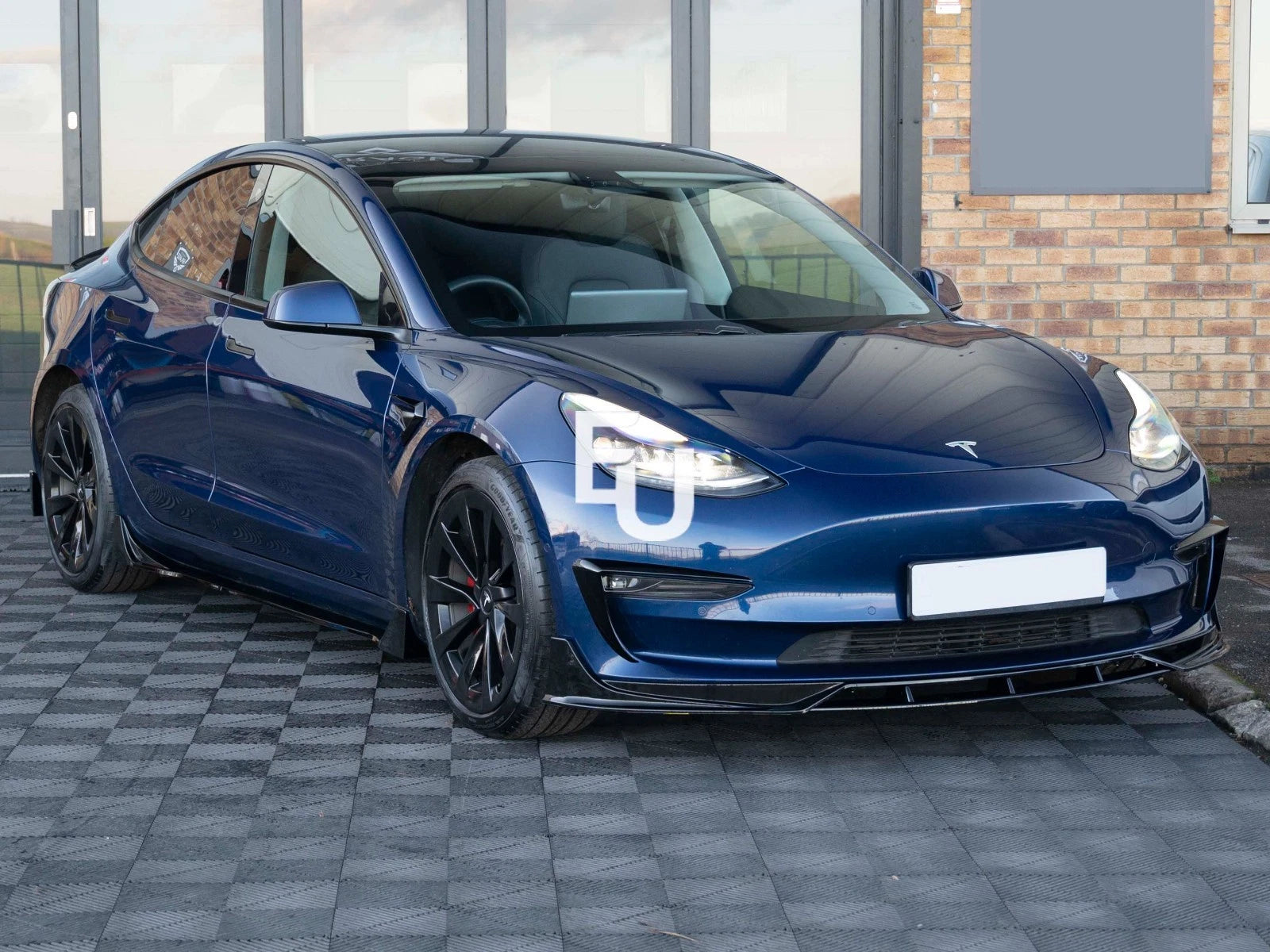 FOR TESLA MODEL 3 SIDE SKIRTS EXTENSION AERO STYLE GLOSS BLACK 2017-2023