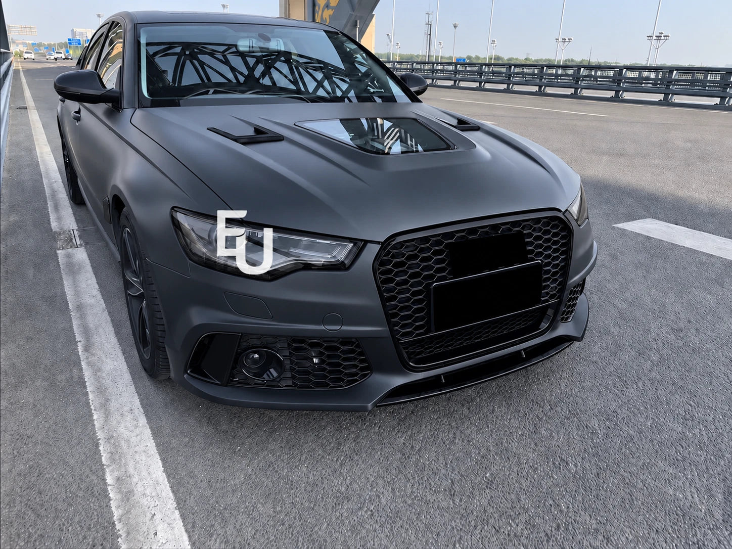 RS6 LOOK FRONT BUMPER CONVERSION BODYKIT FOR AUDI A6 S6 C7 4G 2011-2014 GRILLE
