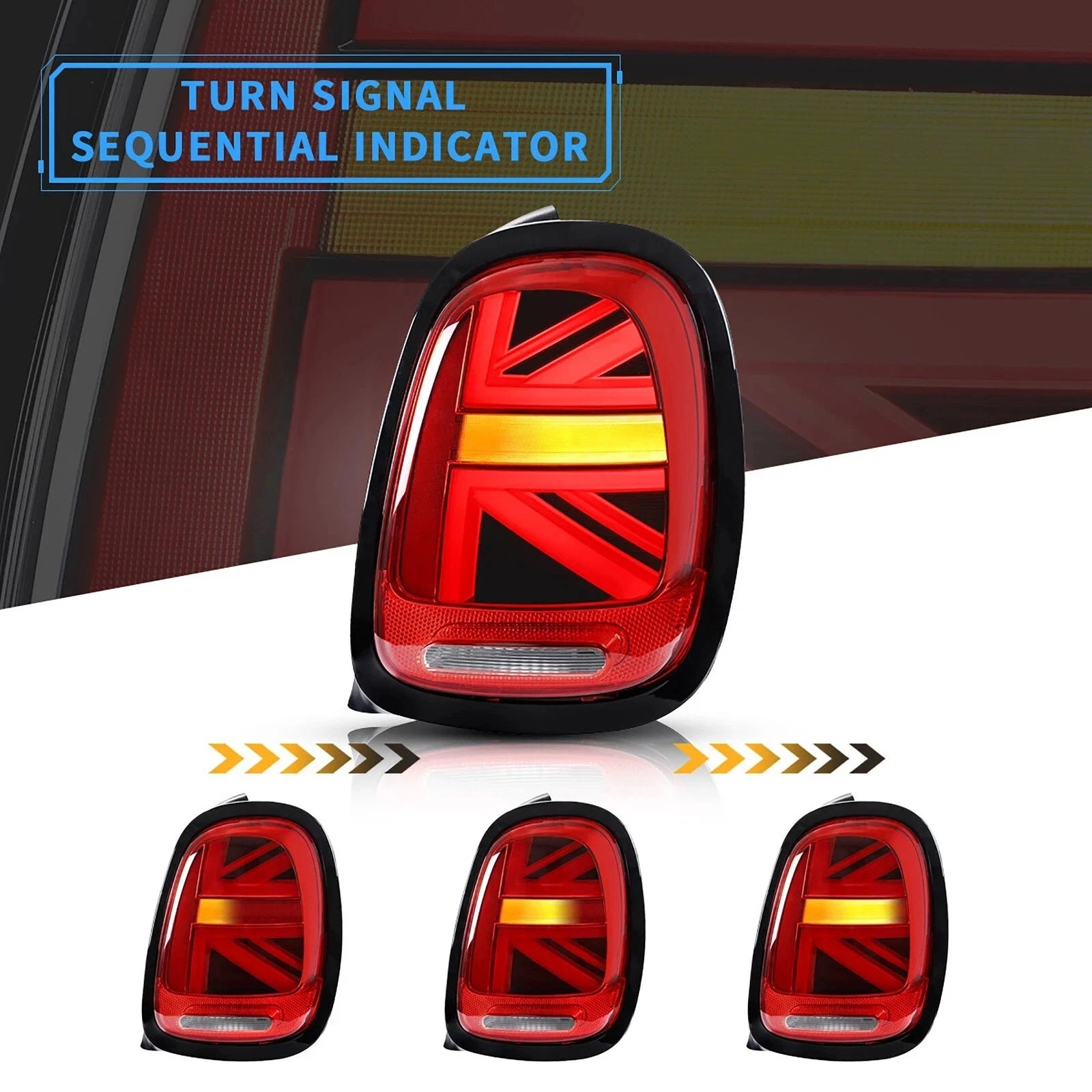 FOR MINI COOPER F55 F56 F57 2014-2023 REAR PAIR RED FULL LED TAIL LIGHTS LAMPS
